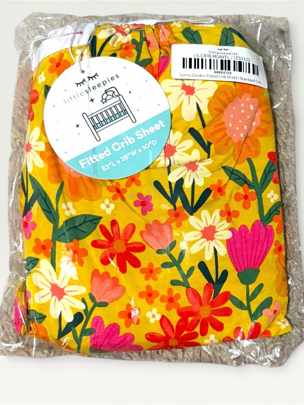 Little Sleepies Sunny Garden Crib Sheet NWT Retired HTF